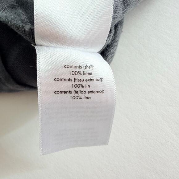 ONIA Mens' Straight-Leg 100% Linen Trousers Grey Size 34 Casual Flat Front - Picture 7 of 9